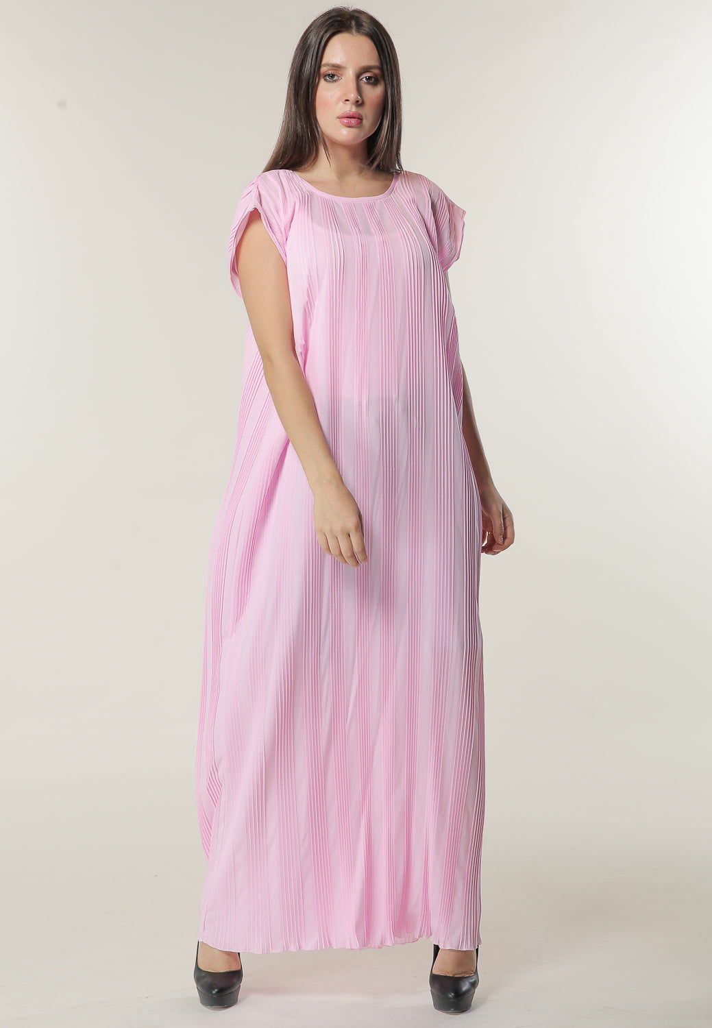 MOiSTREET Cap Sleeves Pink Under Abaya