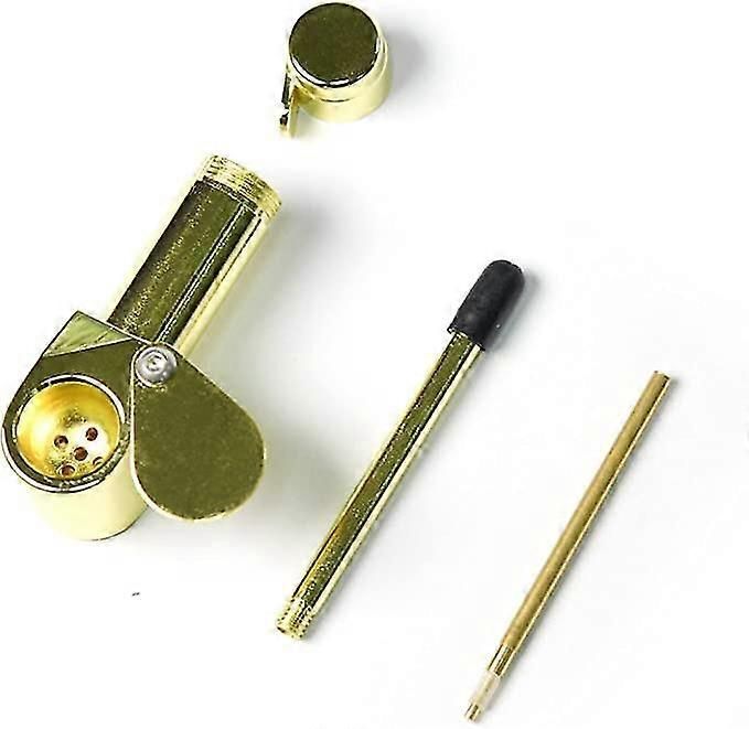 Portable Brass Proto Pipe CNC Machined Storage Tube with Poker Tool