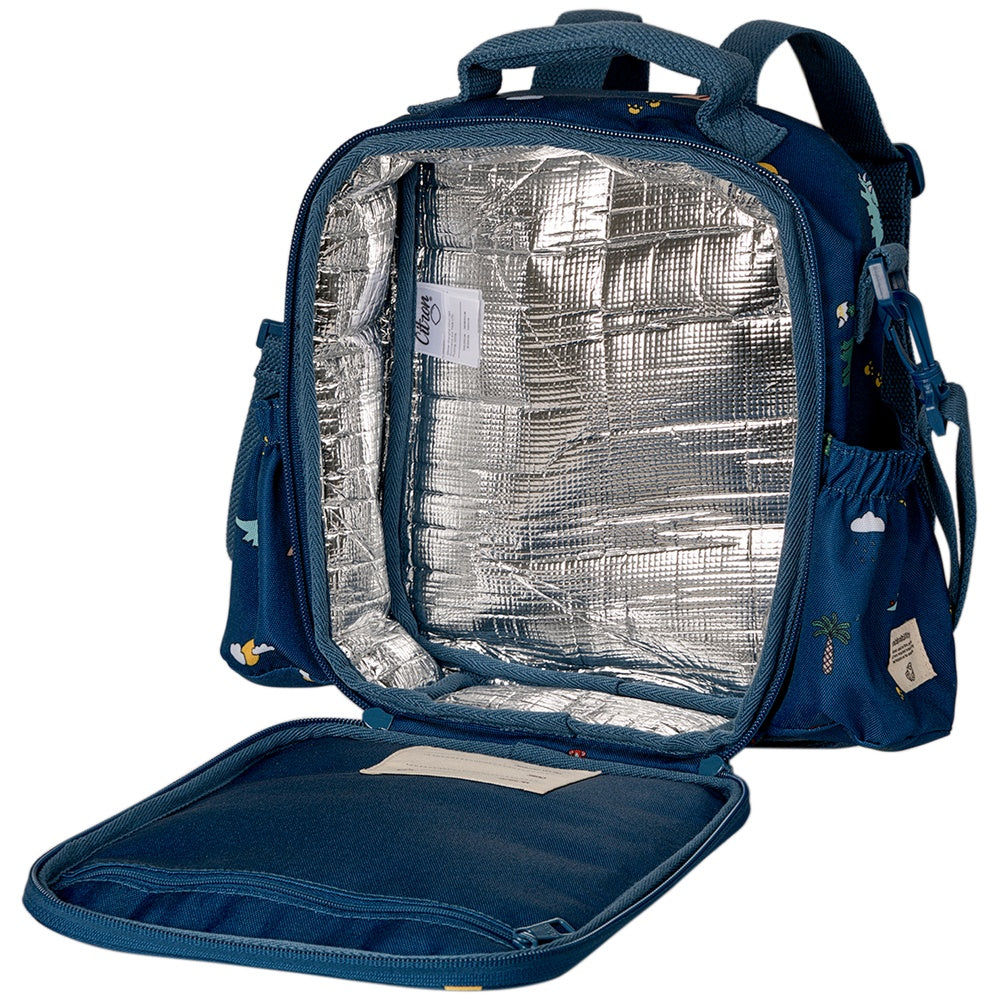 Citron Insulated Lunchbag Backpack - Blue Dino