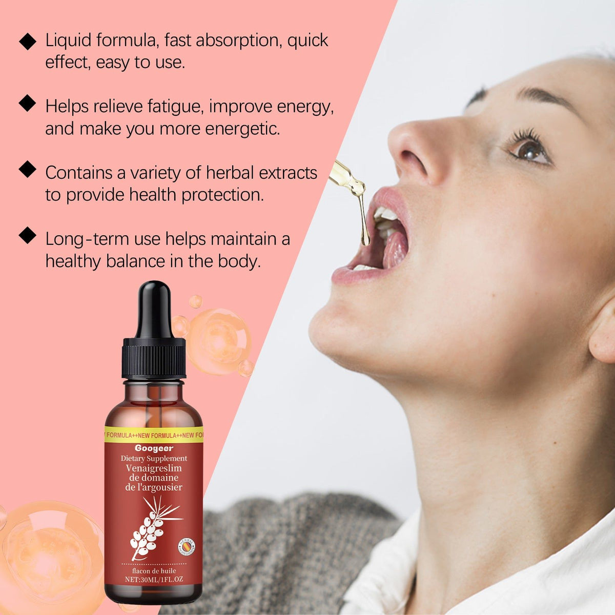 Body Care Supplement, Boost Immunity, Anti-Aging, Natural Herbal Formula ,30ml