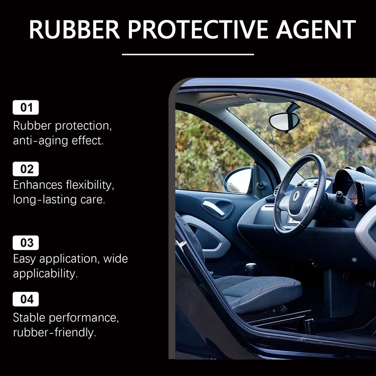 Automobile Lubrication Spray, Rubber Protectant, Extend Car Part Life, Easy to Use ,100ml