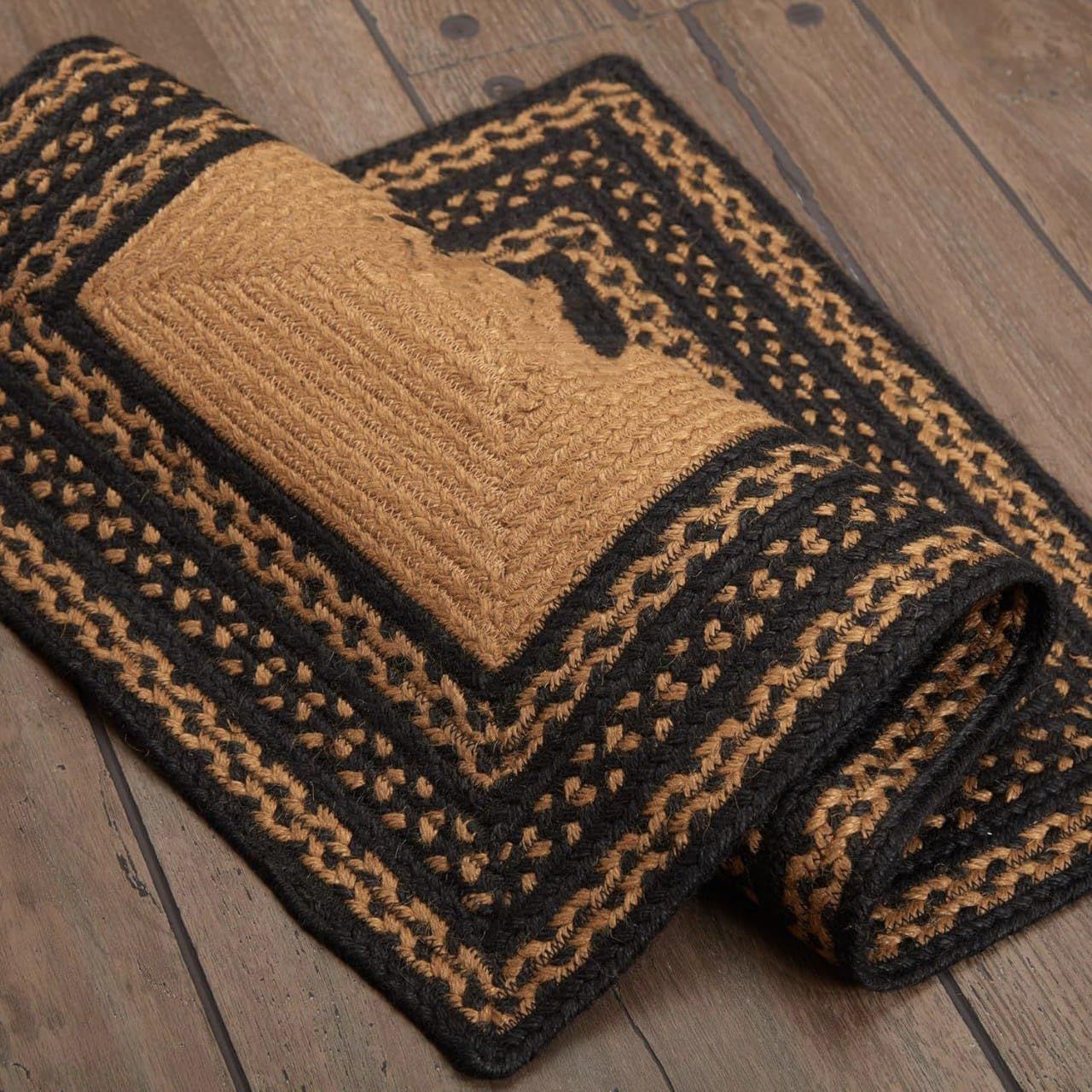 AIESY® Beautiful Reversible Braided Farmhouse Area Checkered Rug