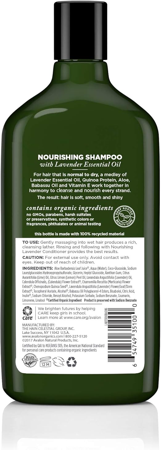 Avalon Organics Nourishing Lavender Shampoo 325Ml