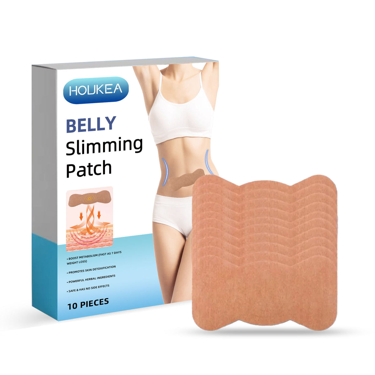 Belly Toning Patch, Slimming & Firming Body Care, Natural Fat Burner, Easy to Use ,10pcs