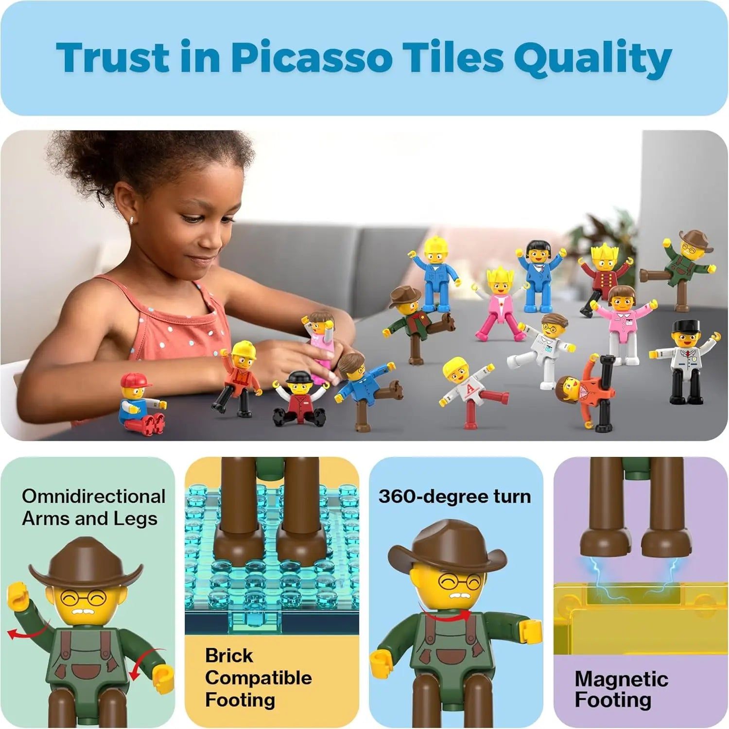 16 Character Figures Set – PicassoTiles