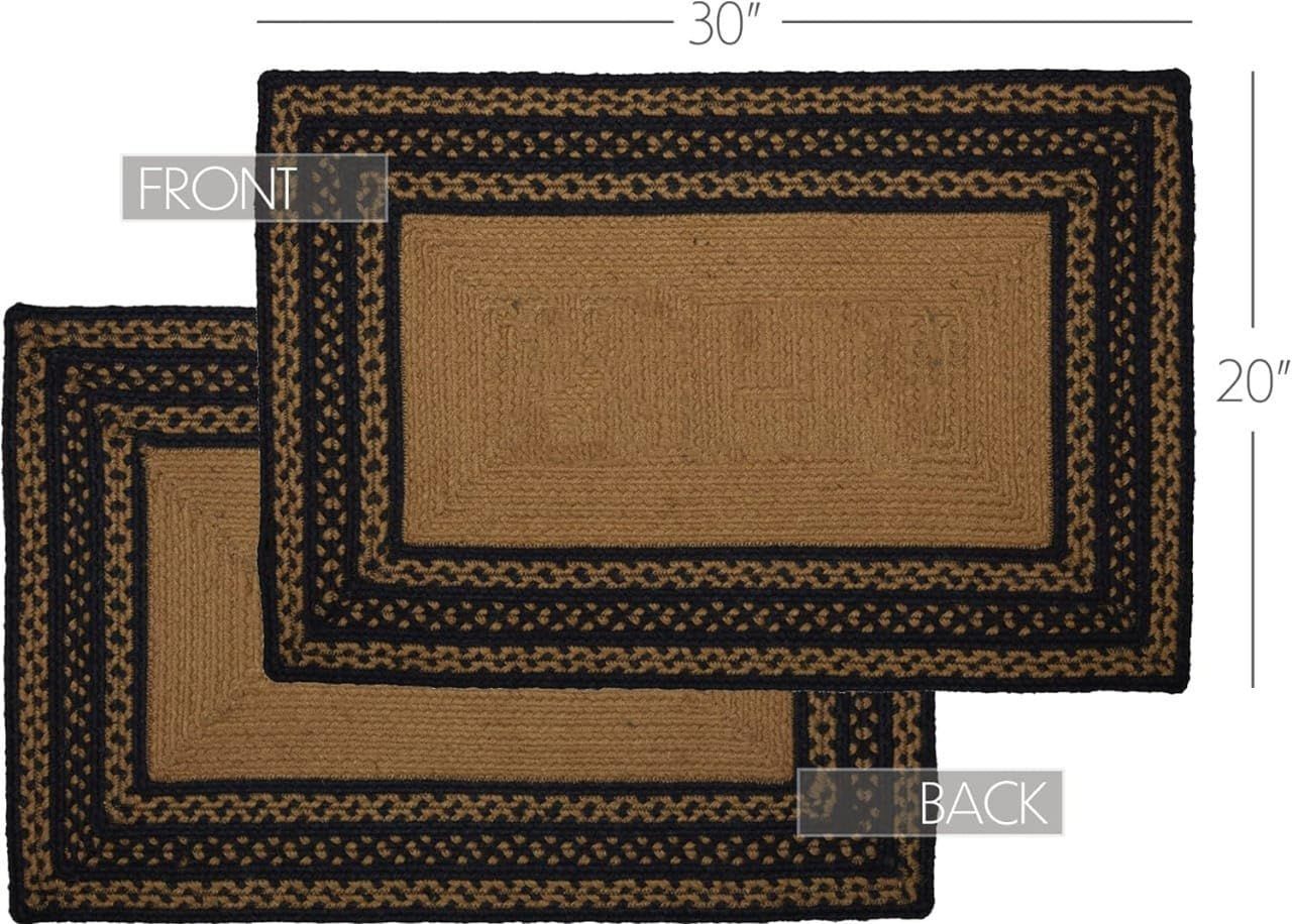 AIESY® Beautiful Reversible Braided Farmhouse Area Checkered Rug