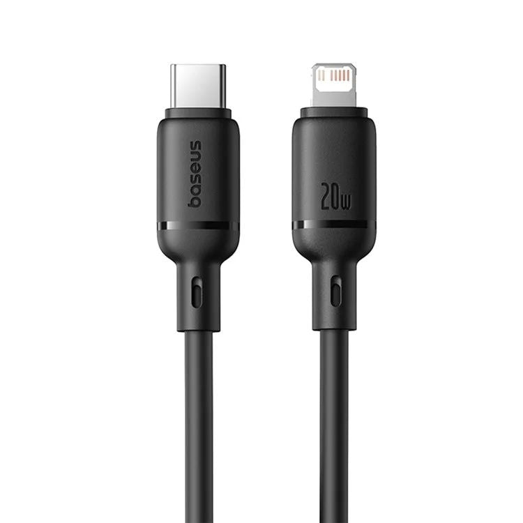 Baseus Silky Series 20W PD Fast Charging Cable Type-C to Lightning Black, 1m