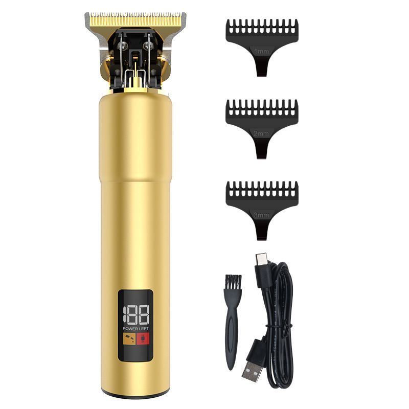 Retro Waterproof Hair Clipper with LCD Display