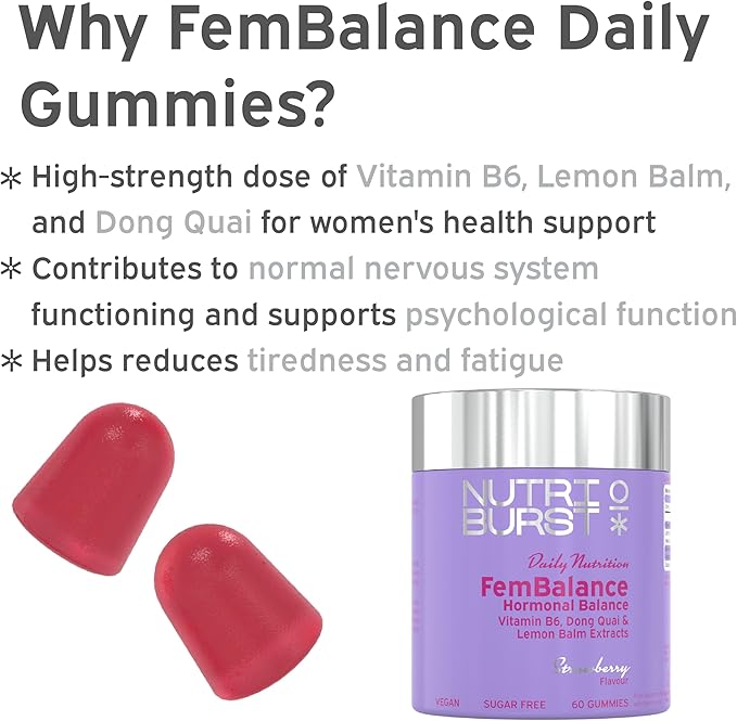 Nutriburst Daily Nutrition FemBalance 60 Gummies