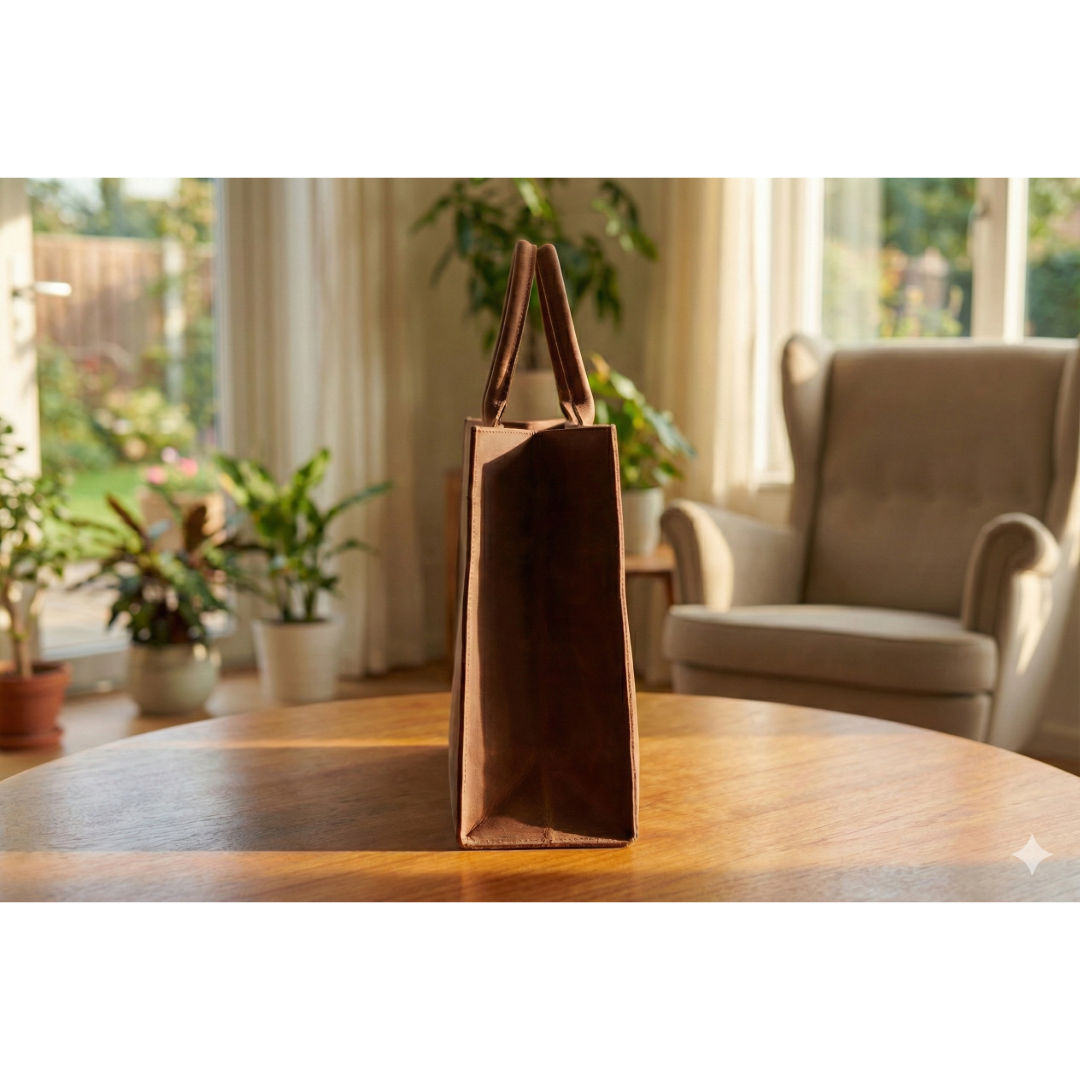 HMZ Genuine Leather Carry Bag, Premium Everyday & Travel Carry Bag