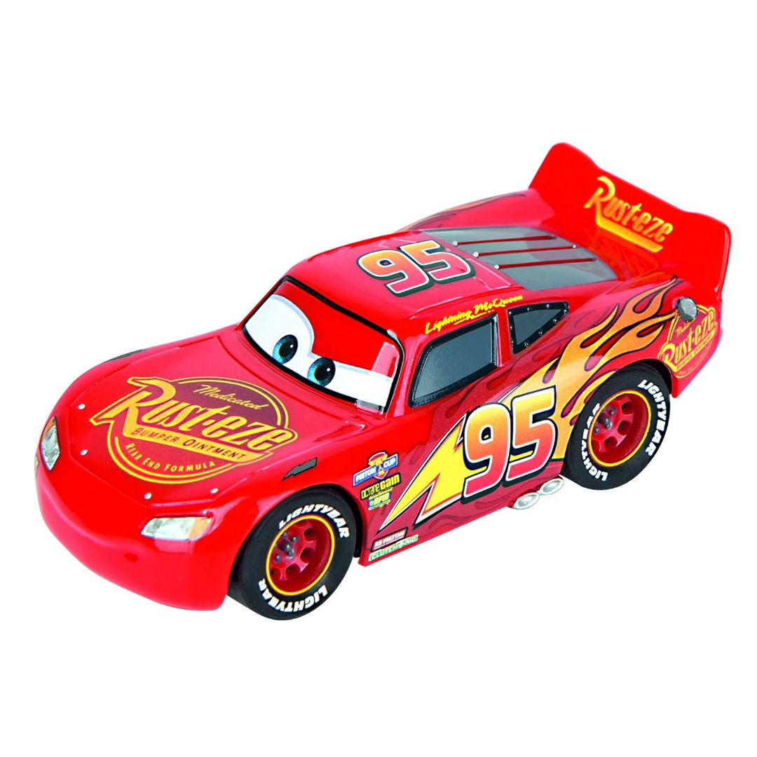 Carrera Speed Arena Disney Pixar Cars Race In A Case Lightning McQueen vs Cruz Ramirez Slot Car Racing Set 1:64, Red/Yellow, 3+ years