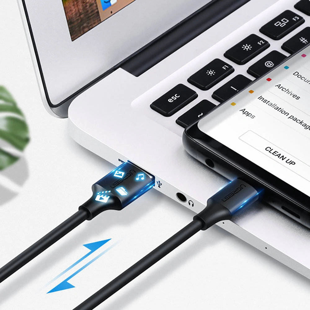 UGREEN US287 USB-A to USB-C 3A QC3.0 Fast Charging Cable, 2 Meter