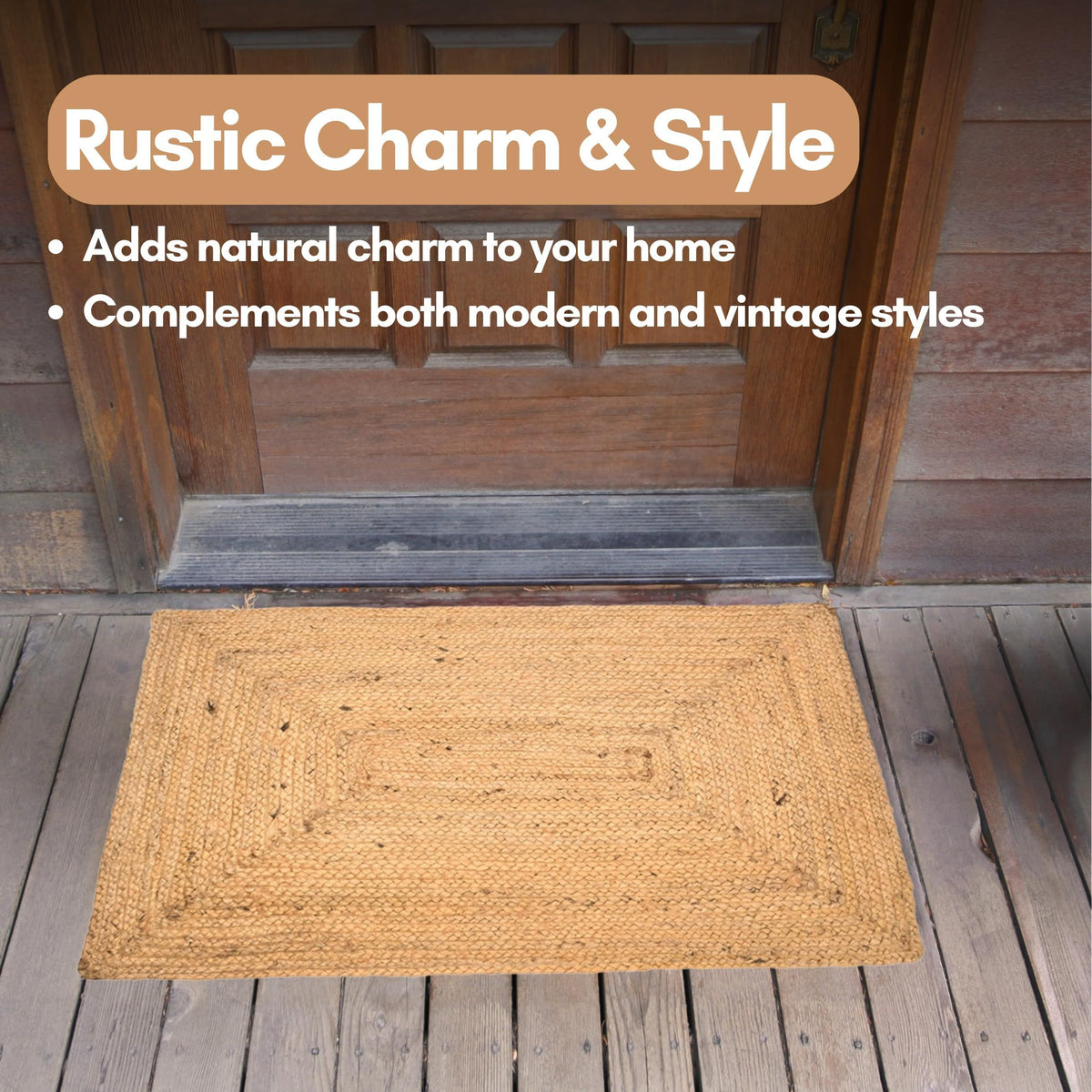 Hand Woven Reversible Jute Burlap Cotton Rag