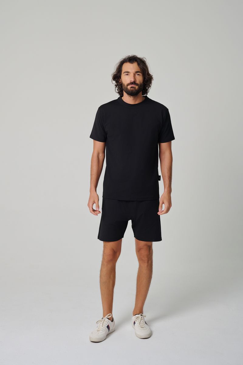 Regular Fit Men Shorts - Black
