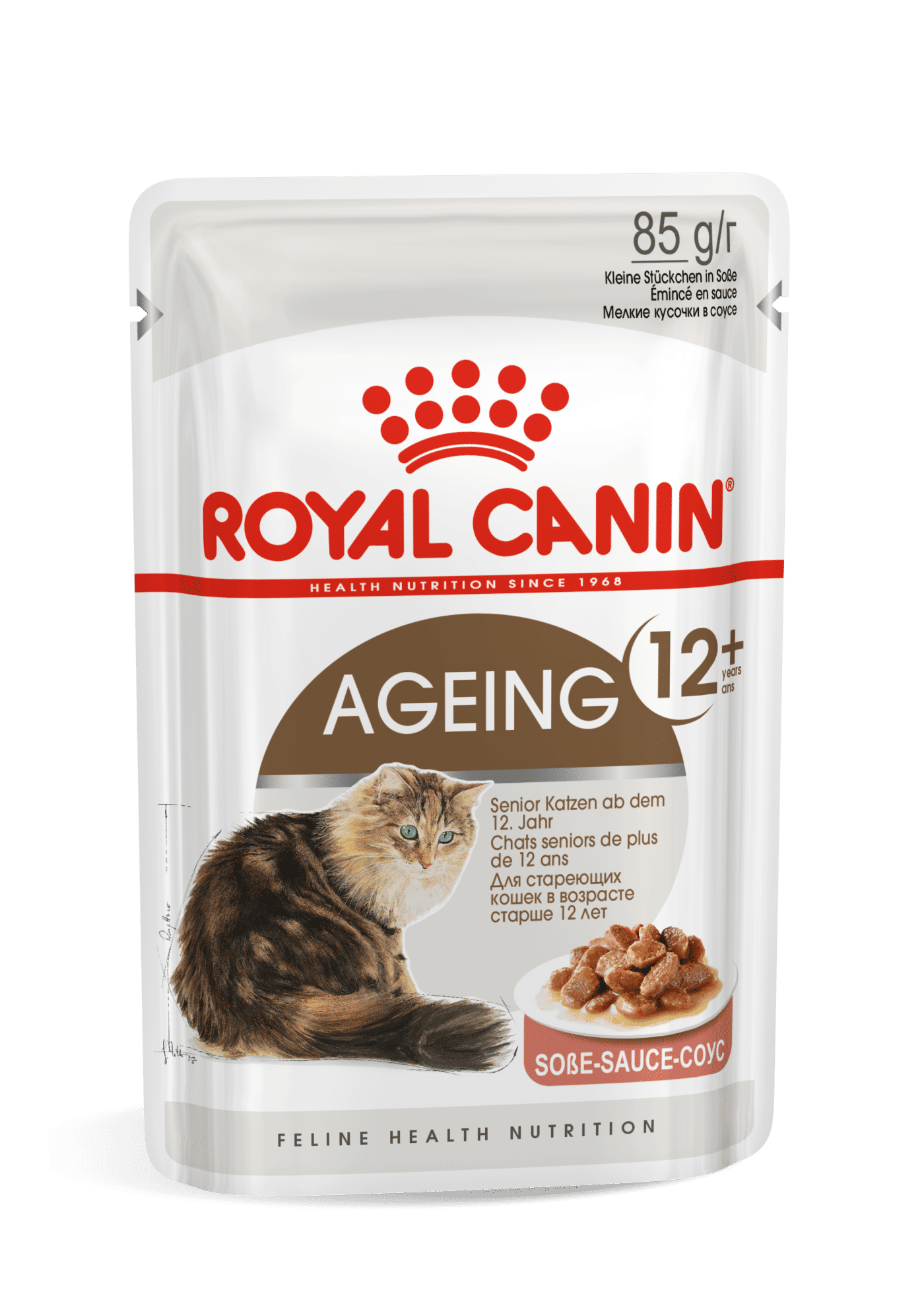 Royal Canin Feline Health Nutrition Ageing +12 Gravy - 12 Wet Food Pouches