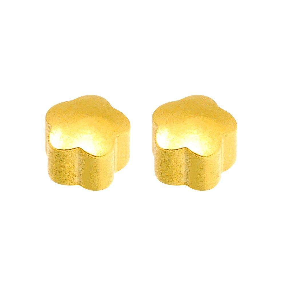 Caflon Singles Shapes Flower Gold Plated Blu System Earring