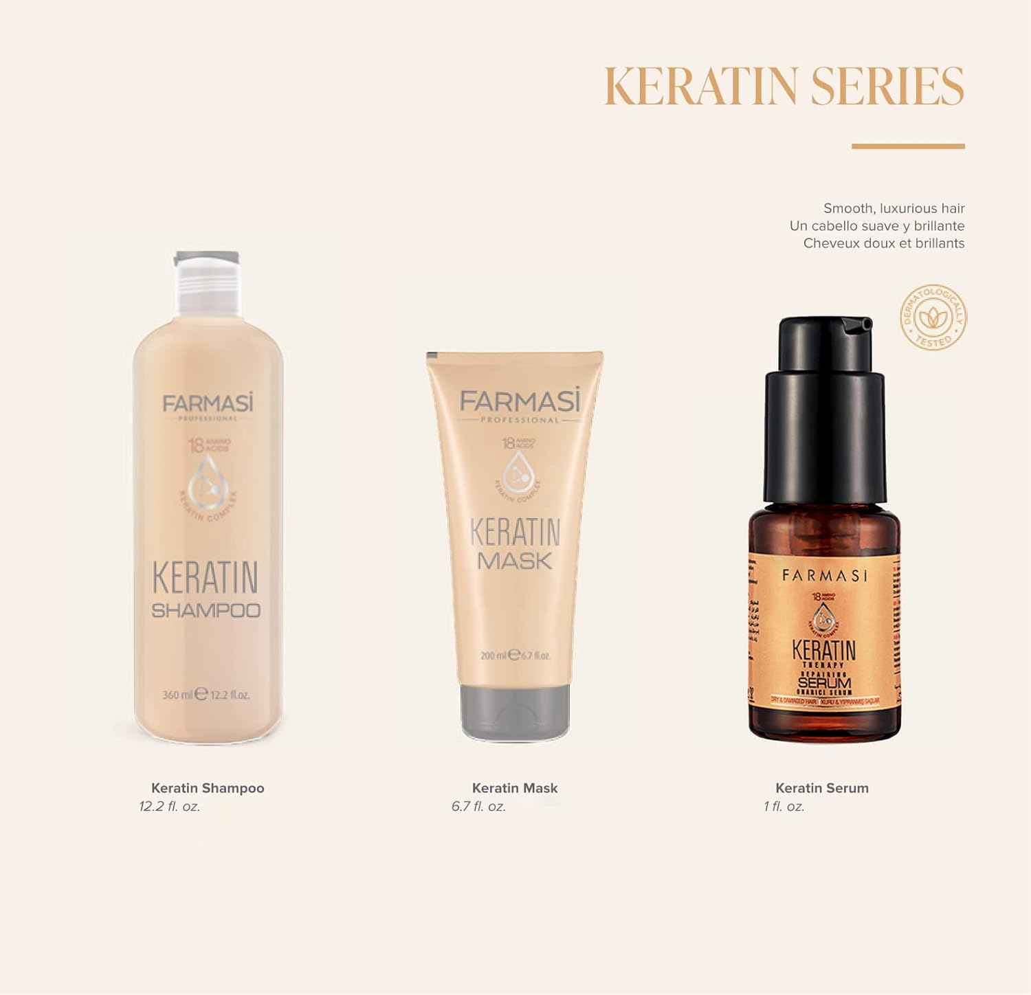 Farmasi Keratin Therapy Repairing Hair Serum, 30ml