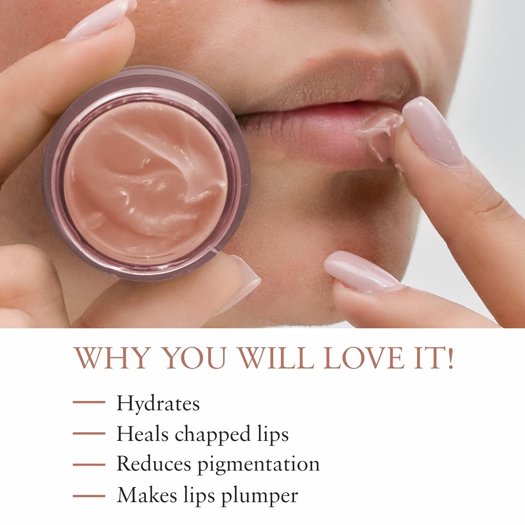 Just Herbs Ayurvedic & Vegan Peach Lip Scrub & Lip Mask For Duo Pack Chapped, Pigmented & Dark Lips, 30Gm