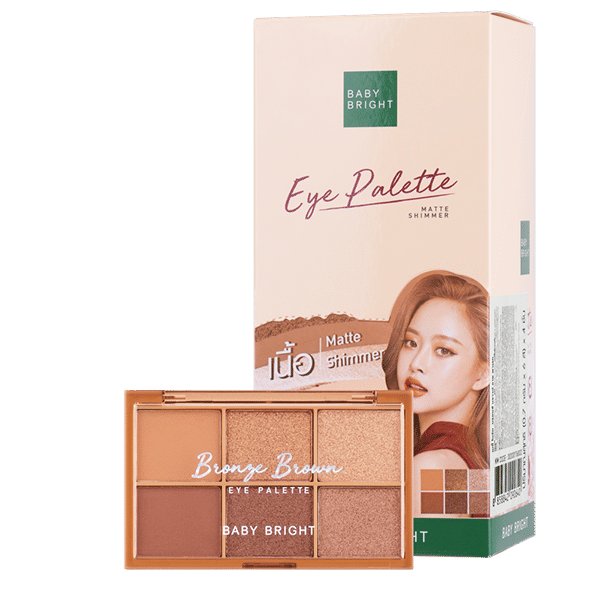 BRONZE BROWN EYE PALETTE 0.7G X 6COLORS BABY BRIGHT (M)