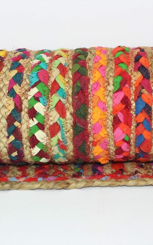 Indian Handmade Jute and Cotton Dining Table Runner