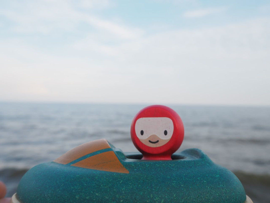 PlanToys Speed Boat — Wooden Toy Boat