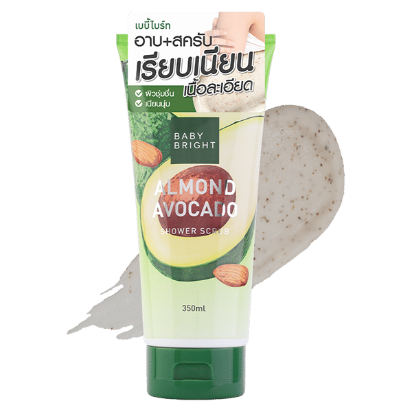 ALMOND AVOCADO SHOWER SCRUB 350ML BABY BRIGHT (B)