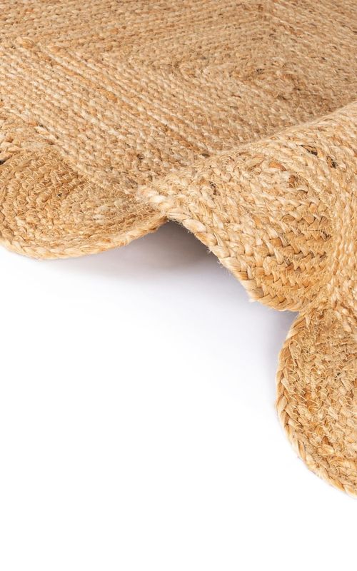 Handmade Braided Natural Jute Oval Shape Floor Area Rug-Floor Carpet Rug