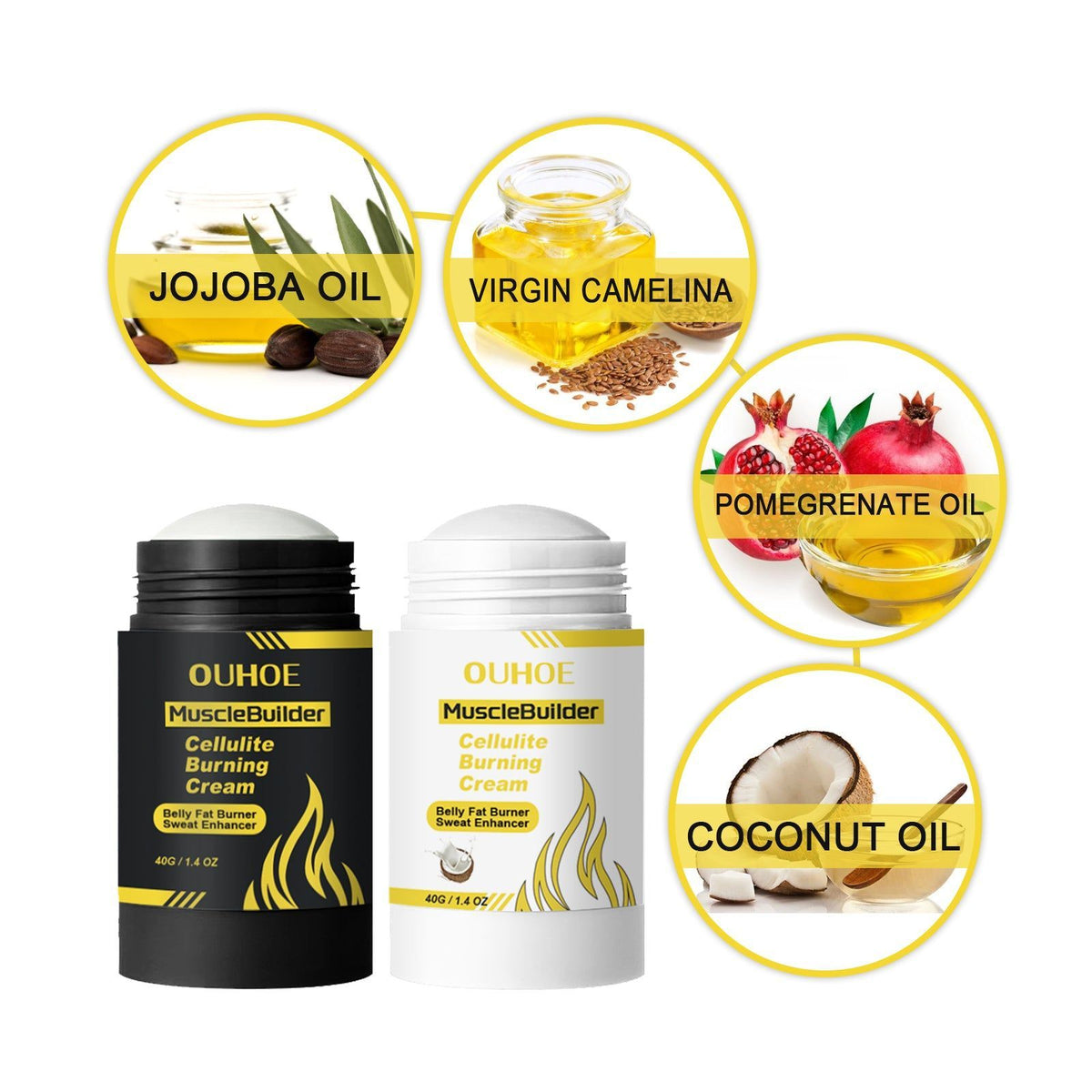 Body Care Cream, Boost Abdominal Heat, Tighten Skin, Enhance Sweat, Fat Burn ,40g