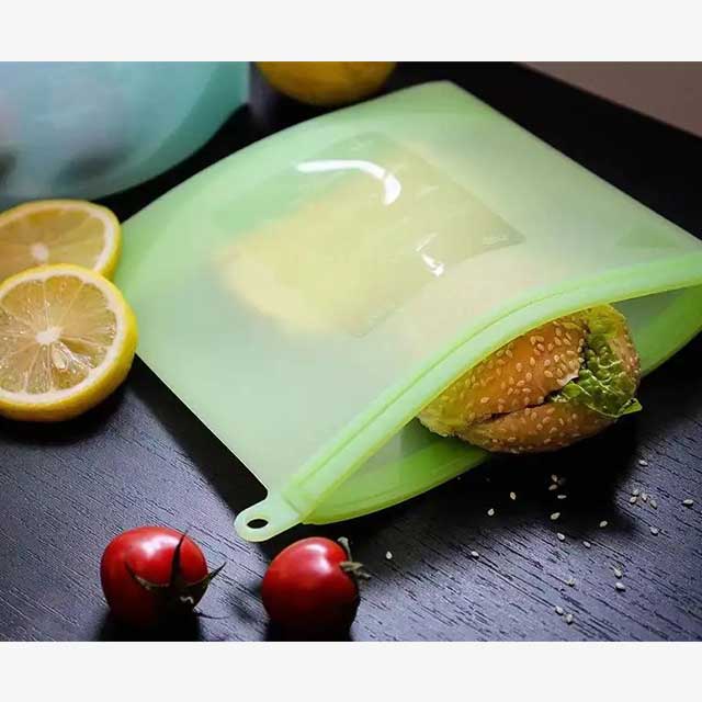 Transparent Silicone Food Storage Bag - Reusable, Leak-Proof, Eco-Friendly Storage Solution for Freshness