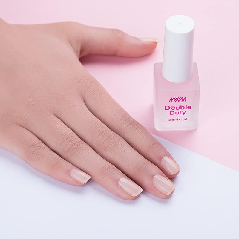Nykaa Nail Care Double Duty 2in1 Top & Base Coat 12ml