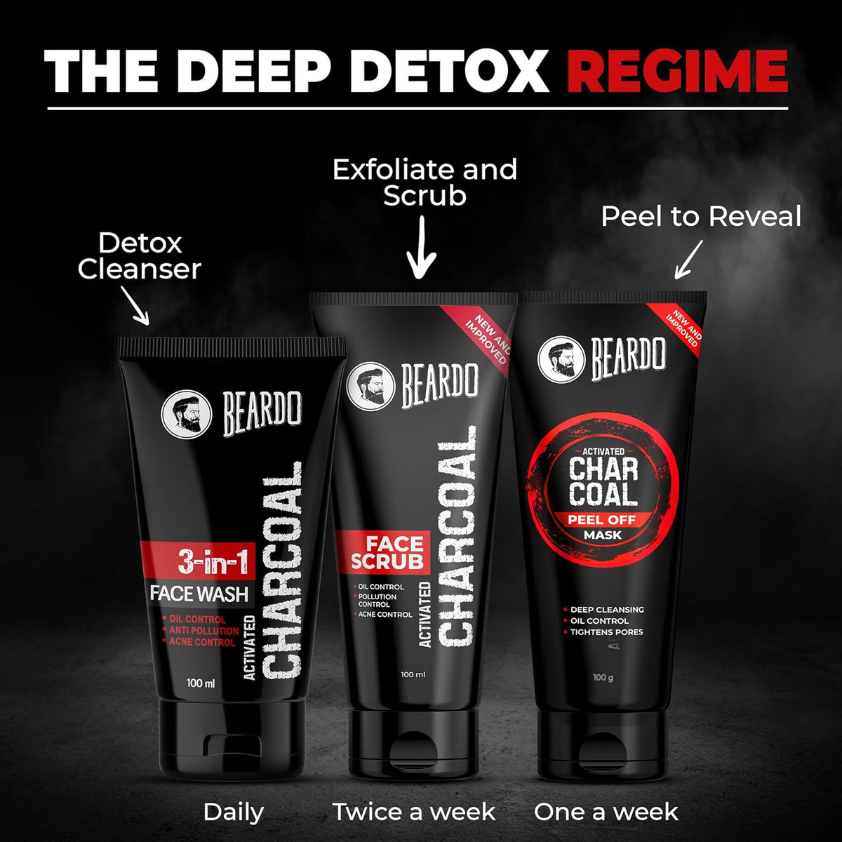 Beardo Activated Charcoal Face Wash 50 dia 100ml