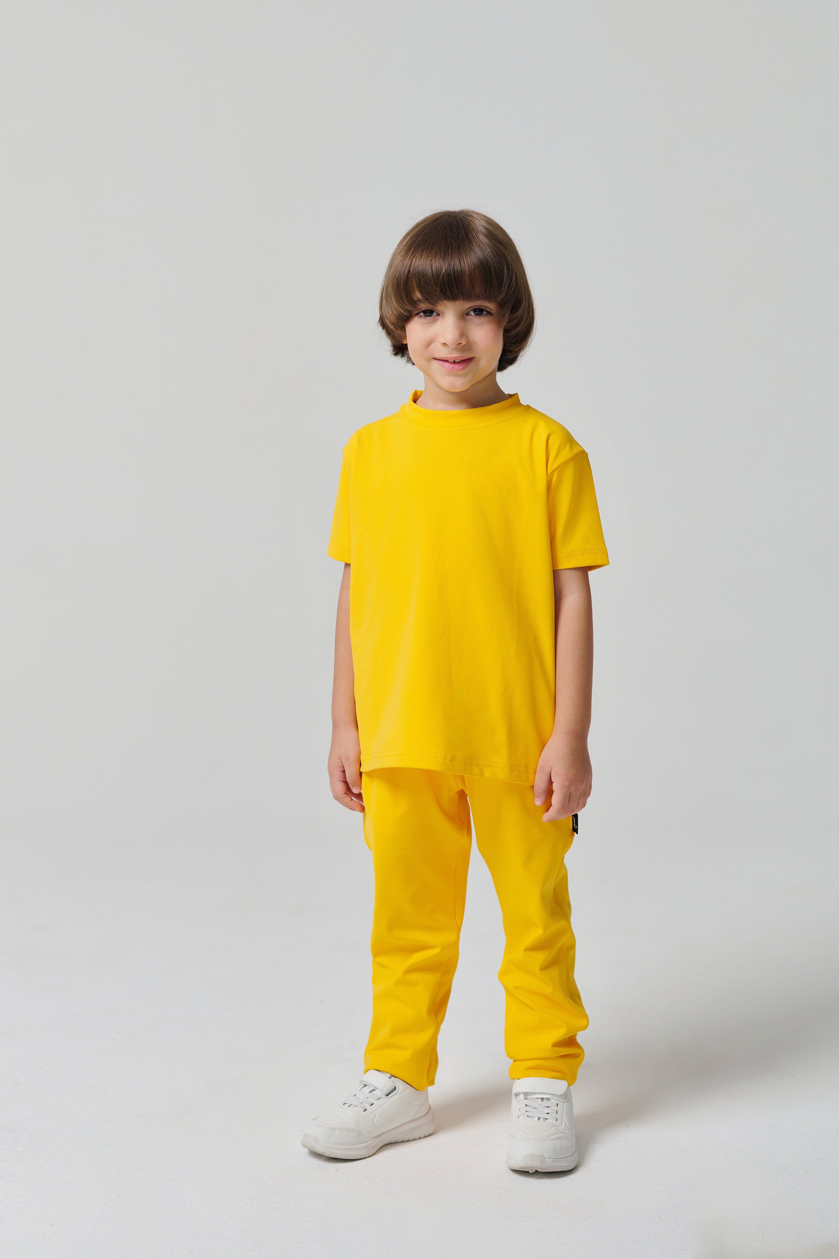 Regular Fit Kids Pants - Bright Yellow