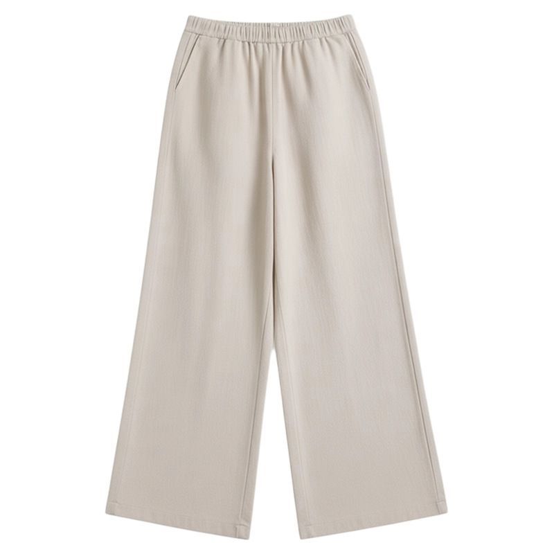 Cotton Linen Wool Wide Leg Loose Fit Warm Pants For Women