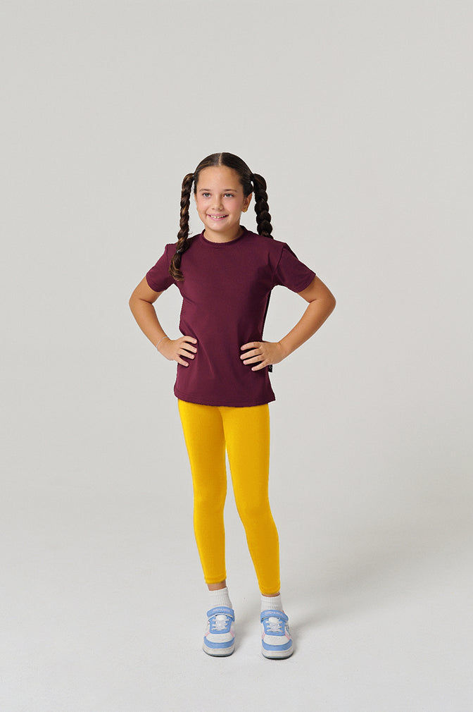 Regular Fit Kids Legging - Maroon