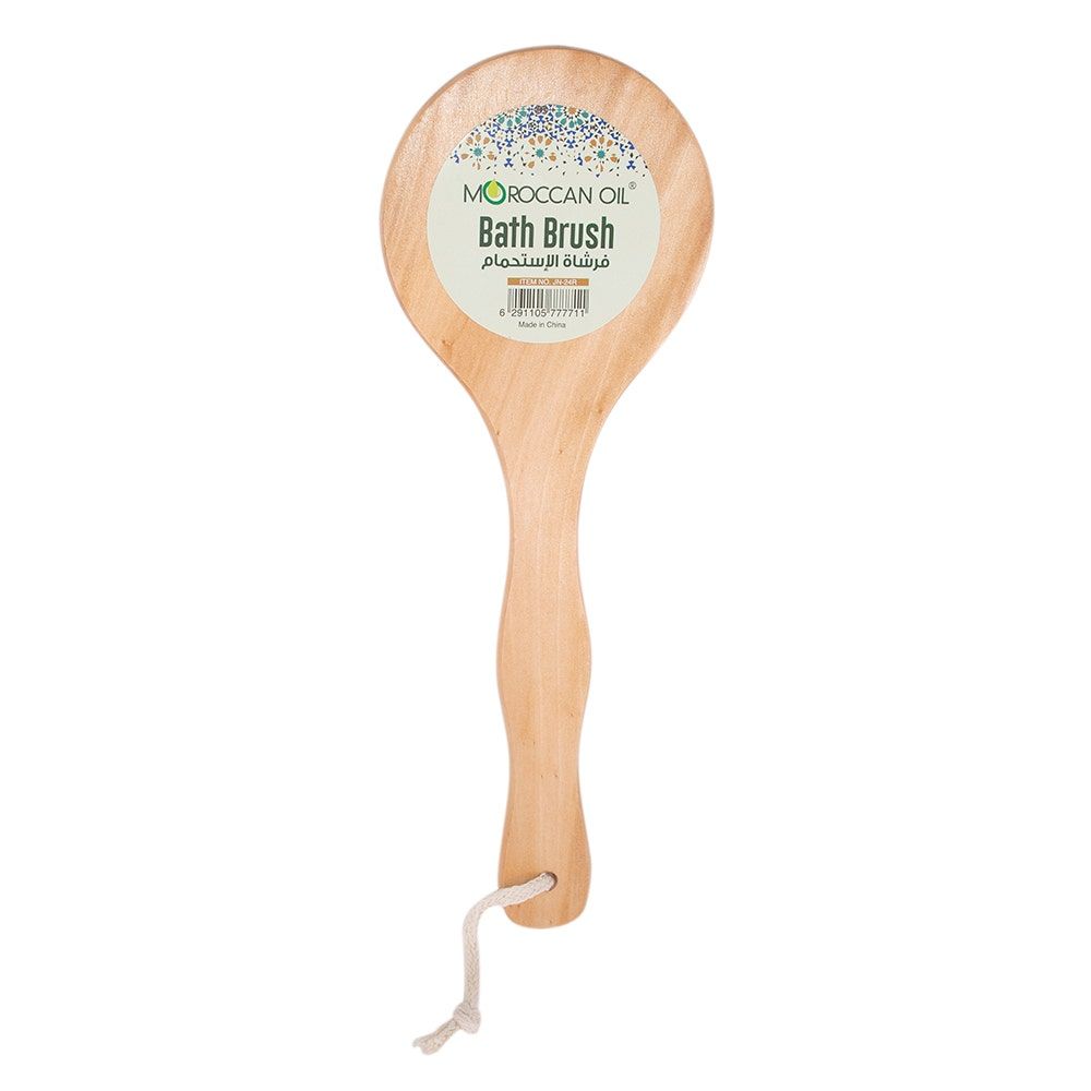 Moroccan Oil Bath Brush, Natural Wood, Jn 24R