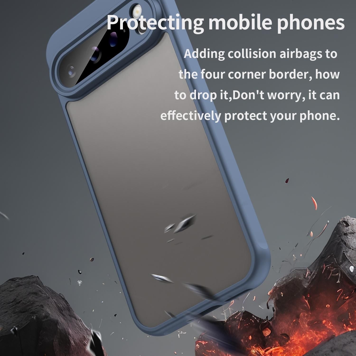 TPU Hybrid PC Frosted Phone Case For Google Pixel 9 Pro XL