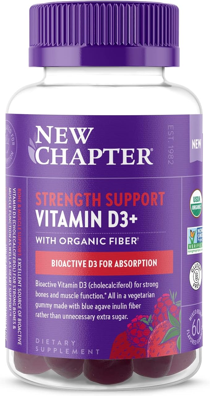 New Chapter STRENGTH SUPP VIT D3+GUMMY 60CT