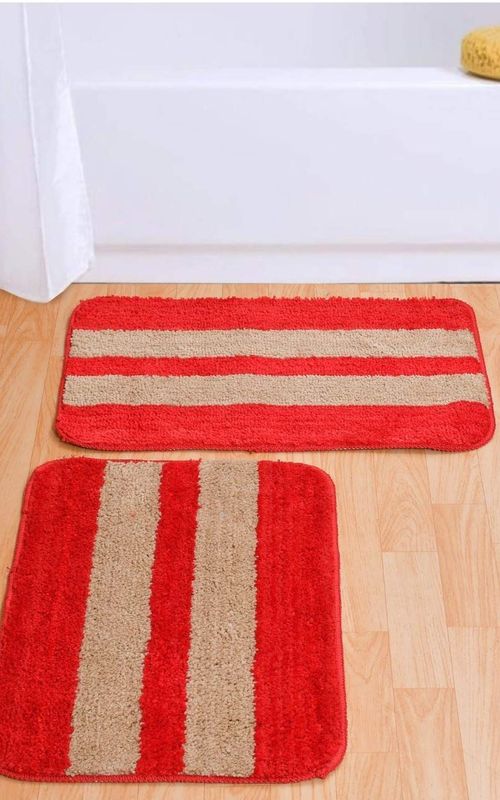 AIESY® Set of 2 pcs Soft Anti Slip Runner Quick Dry Bath Mat