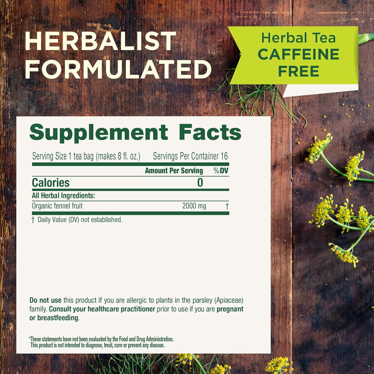 Traditional Medicinal Fennel Organic, 16 Teabags