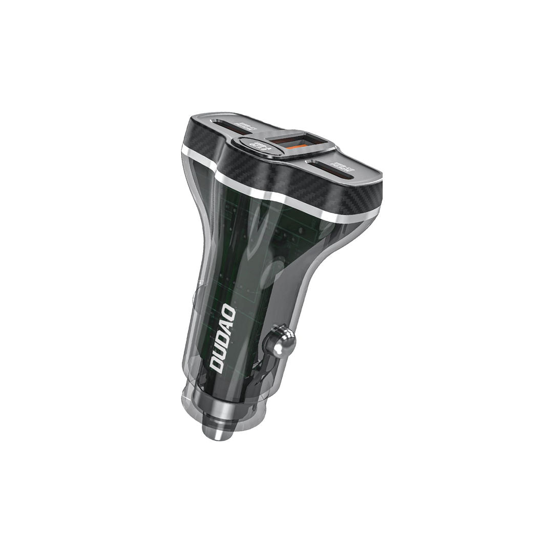 DUDAO R78-B USB+PD Fast Car Charger, 78W, Black