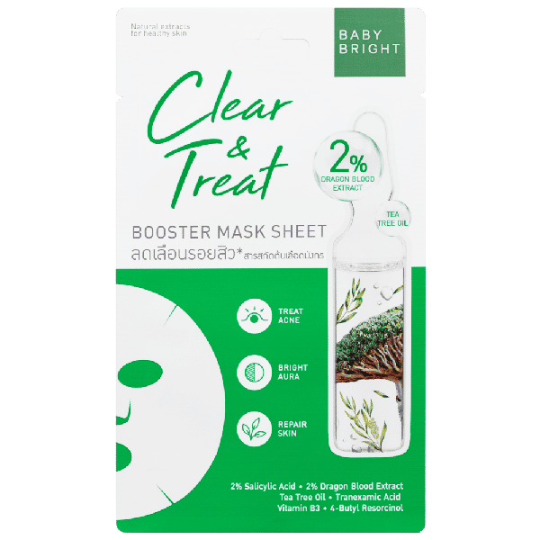 CLEAR & TREAT BOOSTER MASK SHEET 20G BABY BRIGHT (F)