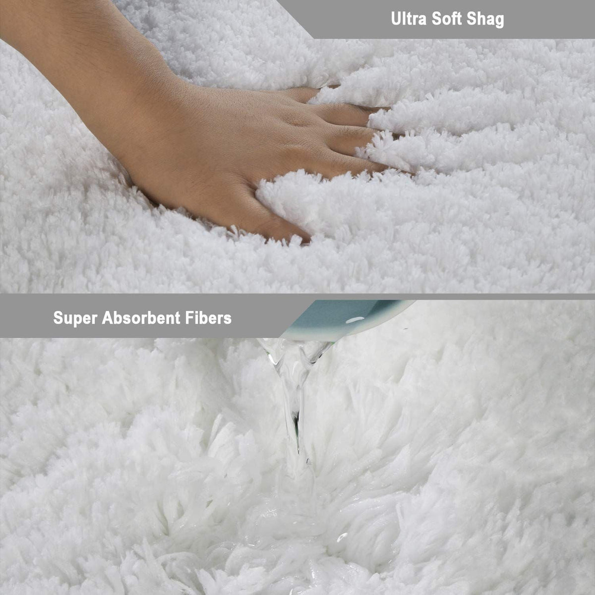 AIESY® Super Soft Modern Shaggy Anti-Slip Bath Mat for Home