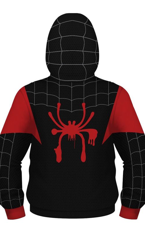 Boys Spiderman Hoodie Marvel Superhero Sweatshirt Full Zip Jacket For Kids Teens