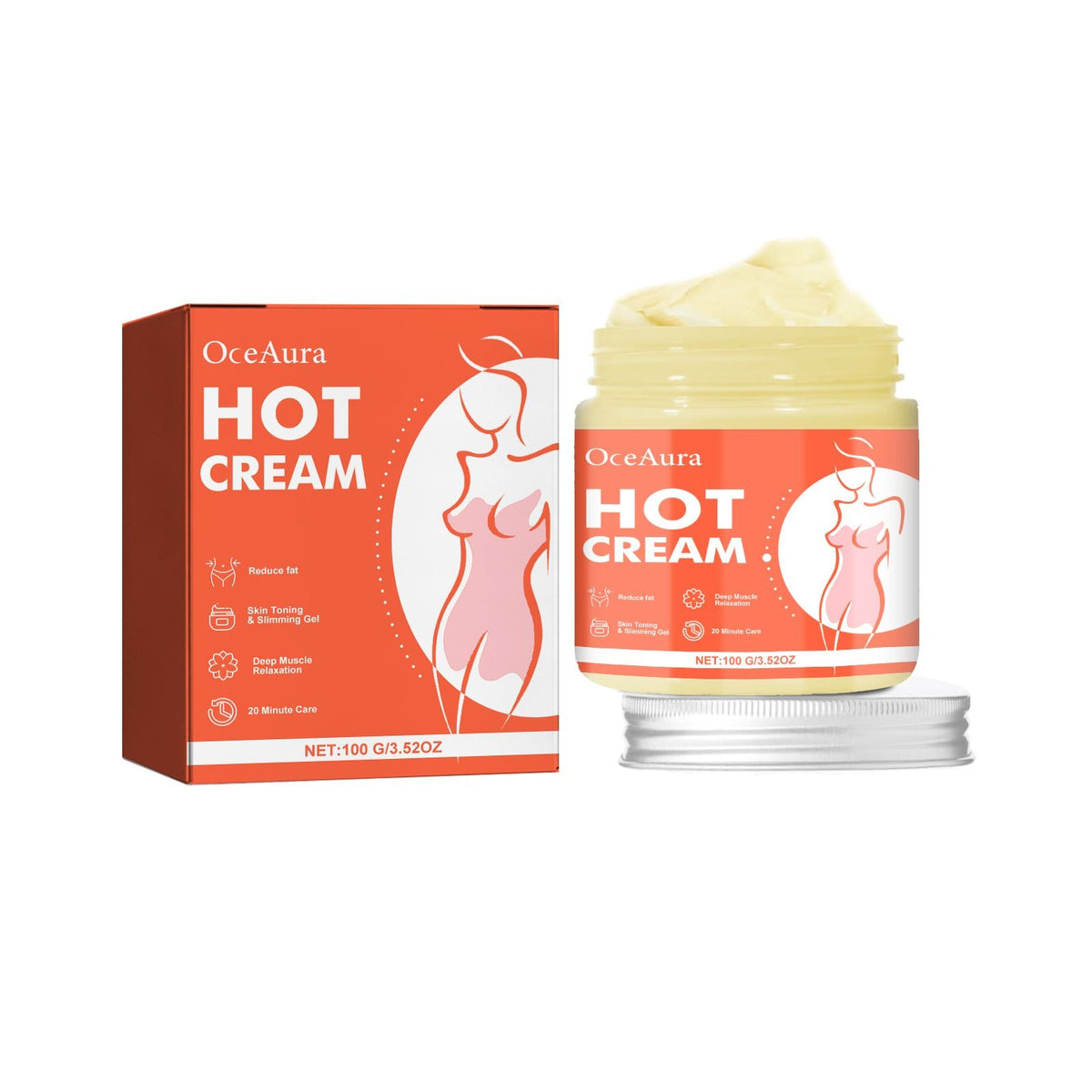 Firming and Beautiful Body Cream, Fat Burner, Slimming, Muscle Relaxer, Skin Tightening ,100g