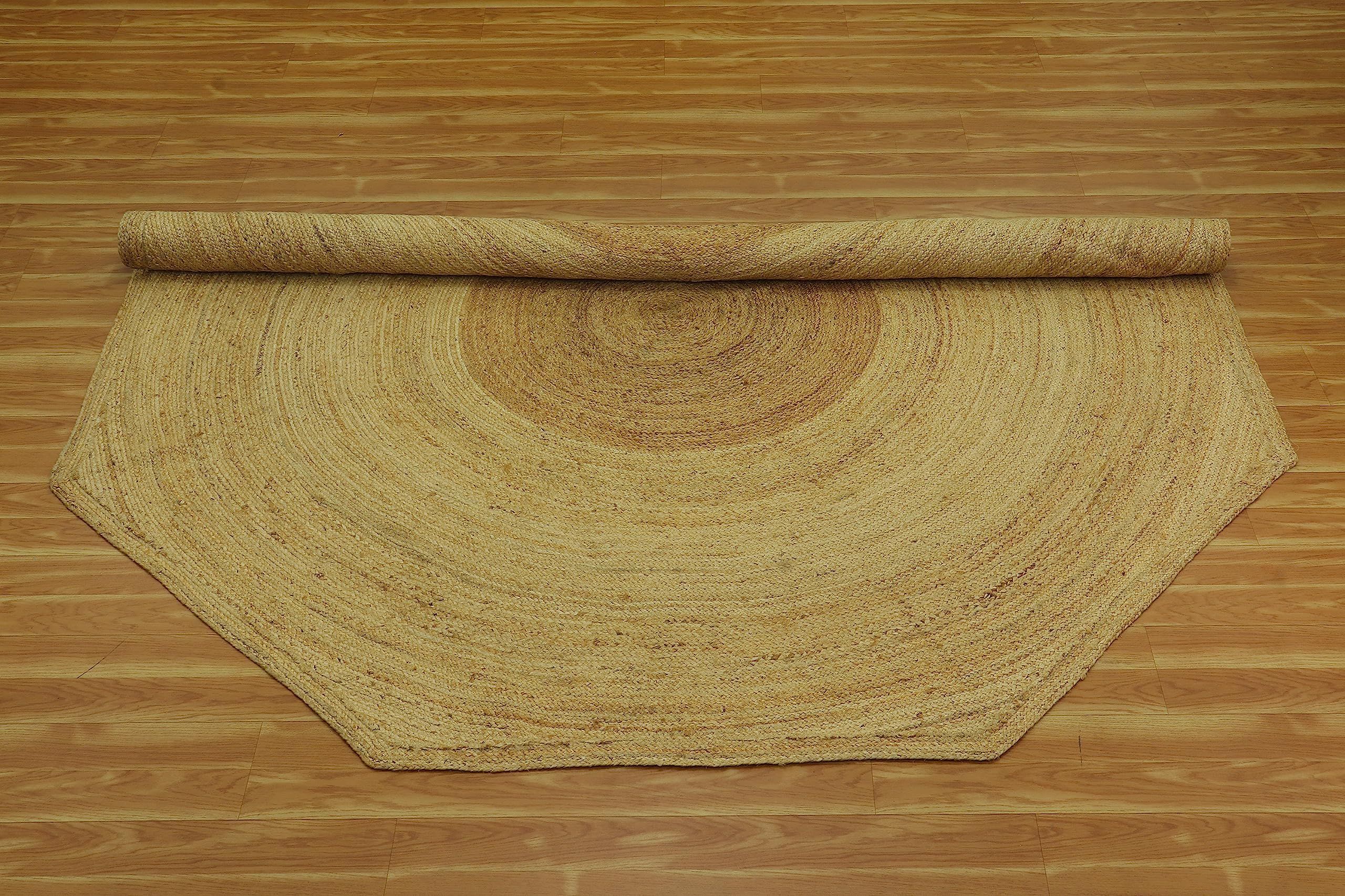AIESY® Collection Circle Area Jute Rug Ideal Rug for Traffic Area