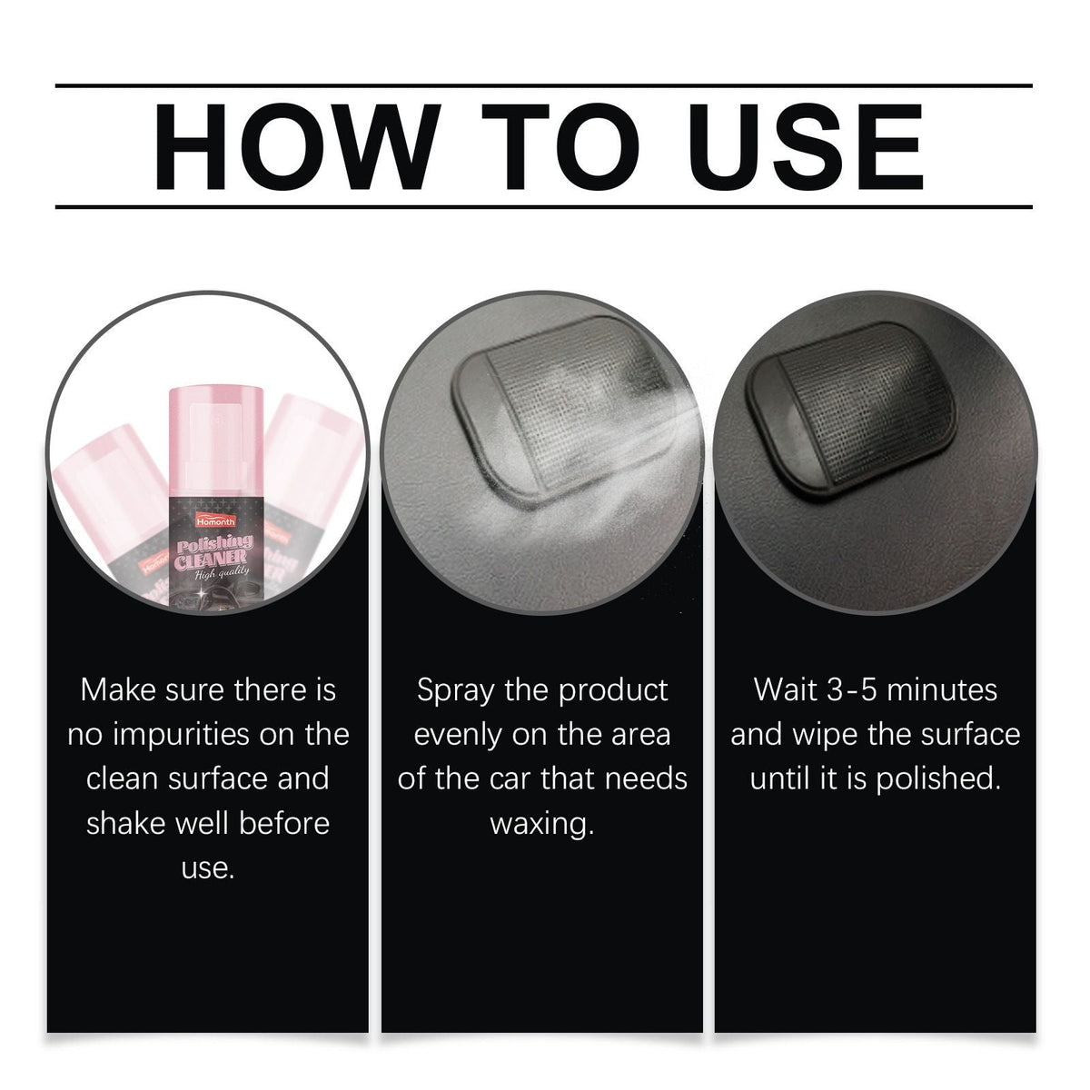 100ml Car Interior Cleaning & Polishing Kit, Gentle Cleaner for Leather, Plastic & Vinyl Surfaces