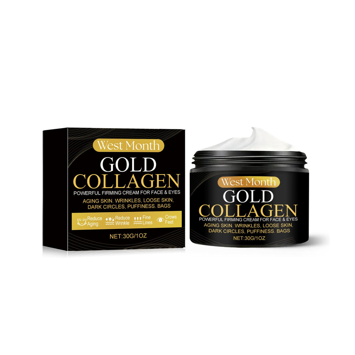 Golden Collagen Cream for Moisturizing Skin, Anti-Aging, Brightening, Firming ,30g