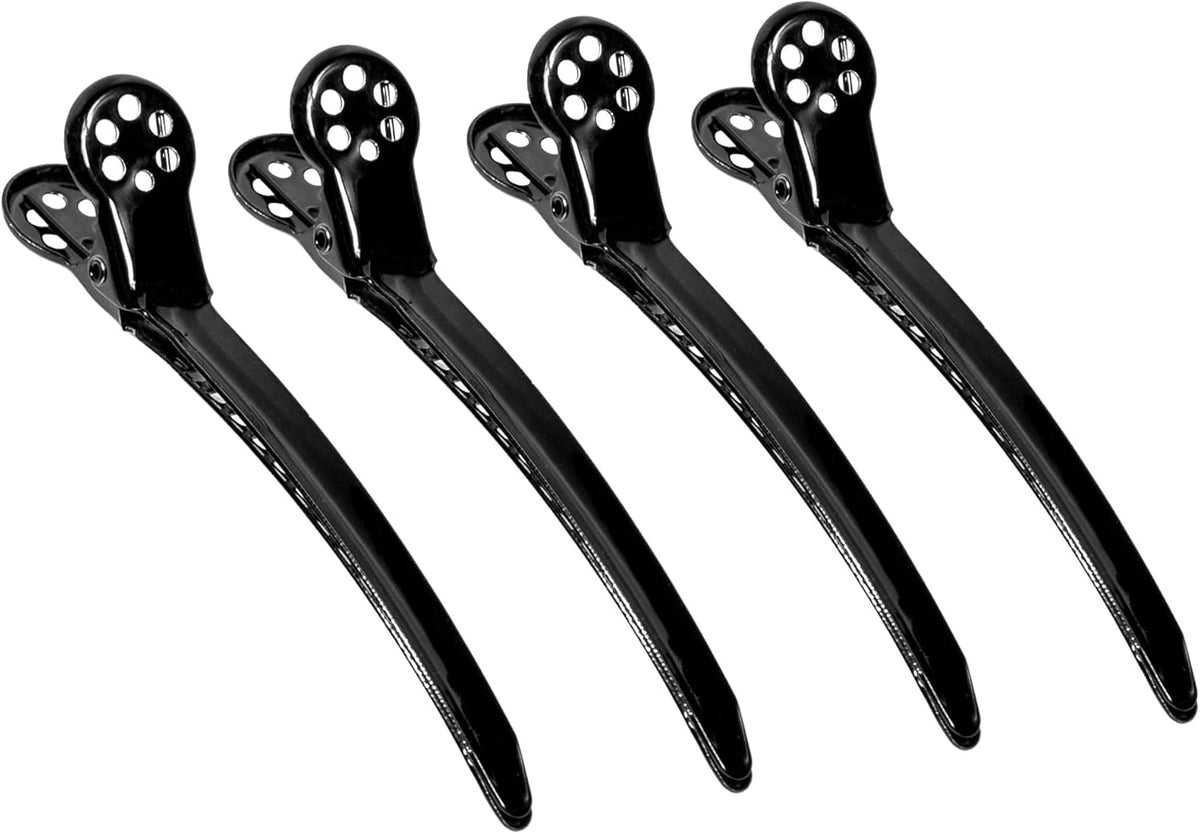 Framar Tight Tension Hair Clips, Black, Pack of 4