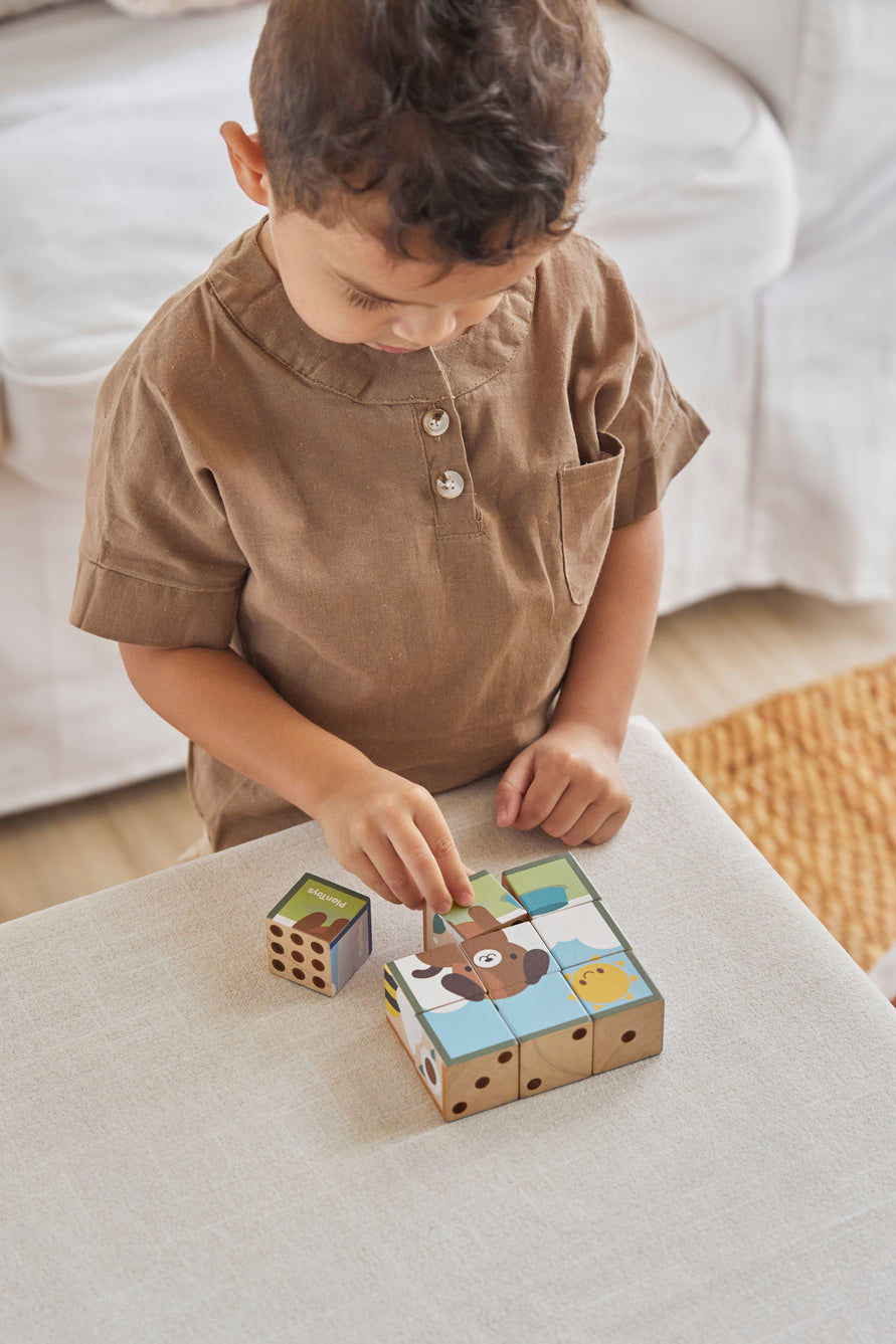 PlanToys Animal Puzzle Cubes