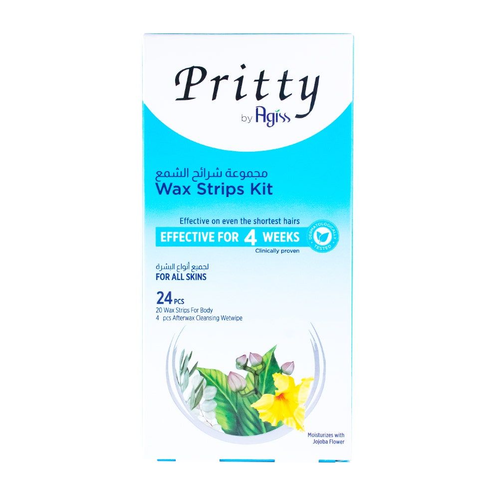 Pritty Body Wax Strips, All Skin Types, 1 Kit